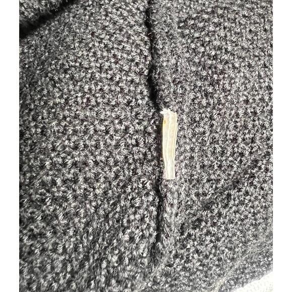 CALVIN KLEIN Sweater Dress SMALL Cream Black Front Zip Waffle Knit Long Sleeve - Picture 10 of 10